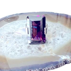 925 Silver purple stone ring